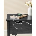 Odkládací stolek Vasagle Laurin s USB porty černý