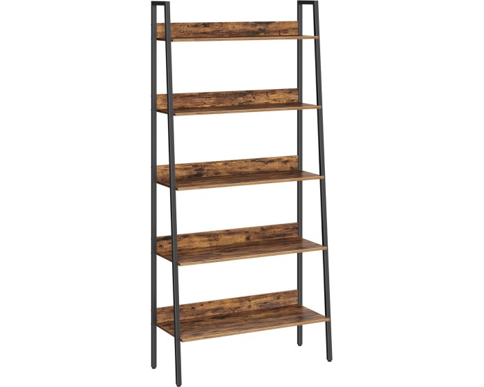 Knihovna Vasagle CHICCO 80 cm hnědá/černá