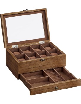 Úložný box na hodinky Vrangle hnědý