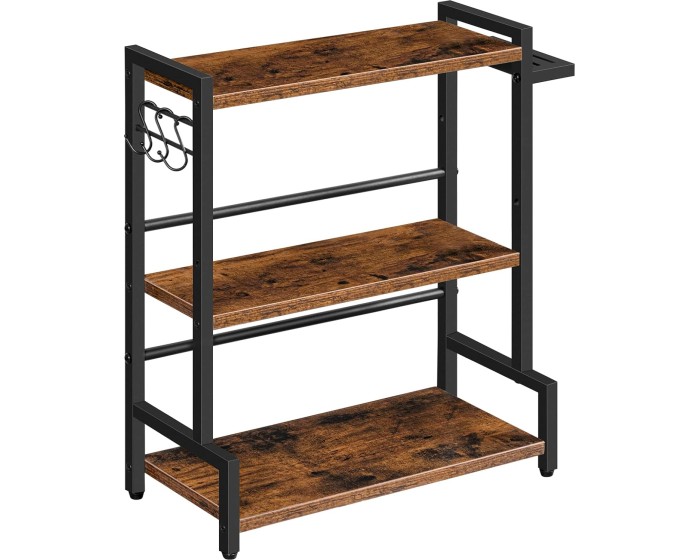 Stolní kuchyňský regál Vasagle Noby 43 cm hnědý/černý