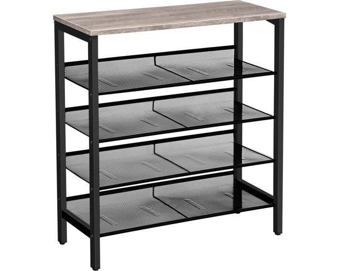Botník Vasagle Ormio 85 cm černý/šedý