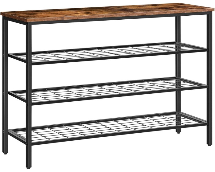Botník Vasagle Serano 100 cm hnědý/černý