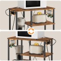 Kuchyňský regál Vasagle Vitas 80 cm se zásuvkami hnědý/černý