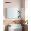 Závěsná zrcadlová skříňka Vasagle Batylda 90 cm bílá