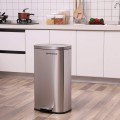 Odpadkový koš s víkem DORO 30 L stříbrný
