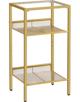Odkládací stolek Vasagle Nortia 40 cm čirý/zlatý
