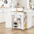 Pojízdný kuchyňský vozík s prodlužovacím kabelem Vasagle Asha 73 cm bílý