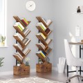 Designová knihovna Marelo 135 cm hnědá