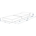 Skládací matrace a pohovka SUZI MINI TRINITY 71 cm šedá