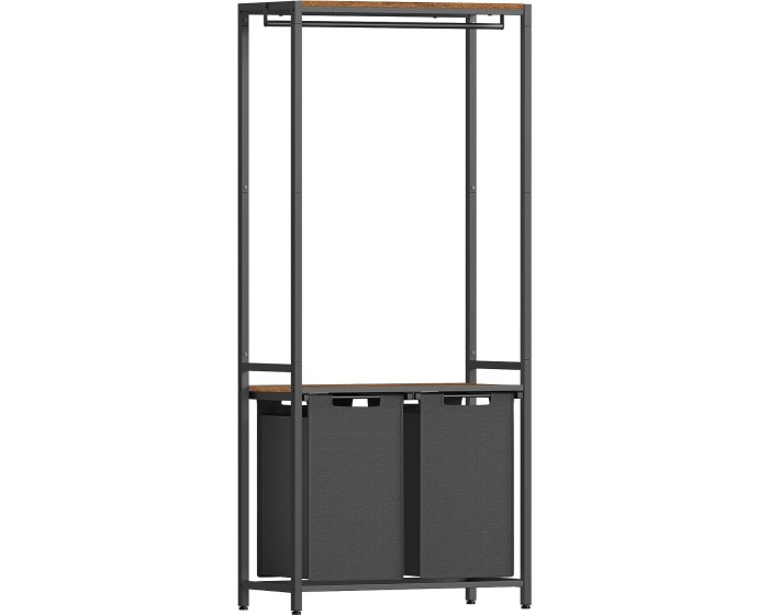 Koš na prádlo Vasagle Lumax 2x46 l černý