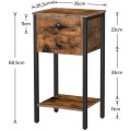 Noční stolek Vasagle Noxwood 35 cm černý/hnědý