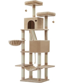 Kočičí škrabadlo Climbery 206 cm hnědé