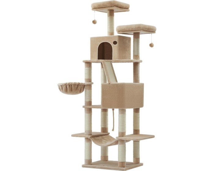 Kočičí škrabadlo Climbery 206 cm hnědé
