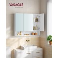 Koupelnová zrcadlová skříňka Vasagle Masli 90 cm bílá