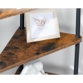 Rohový regál Vasagle Ebbi 30 cm hnědý/černý