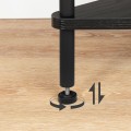 Rohový regál Vasagle Ebbi 30 cm černý