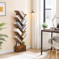 Designová knihovna Marelo 135 cm hnědá