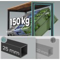 Kuchyňský regál na přepravky Jogin 105,4 cm černý/hnědý
