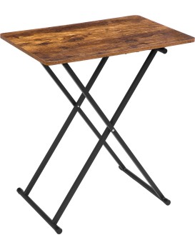 Skládací odkládací stolek Vasagle Melori 60 cm černý/hnědý