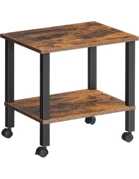 Pojízdný kancelářský regál Vasagle Pipewood 38 cm hnědý/černý