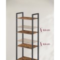 Knihovna Vasagle Koudy 160 cm hnědá/černá