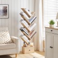Designová knihovna Marelo 135 cm hnědá/černá