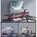 Rohový psací stůl se zásuvkami a LED Vasagle Bora černý