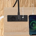 Pojízdný kuchyňský vozík s prodlužovacím kabelem Vasagle Asha 73 cm bílý