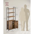 Knihovna Vasagle Memor 60 cm hnědá/černá