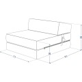 Skládací matrace a pohovka SUZI MINI TRINITY 71 cm šedá