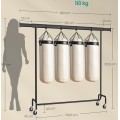 Pojízdný stojan na oblečení Fabio 160-200 cm černý