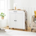 Pojízdný kuchyňský vozík s prodlužovacím kabelem Vasagle Asha 73 cm bílý