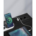 Psací stůl MARPO s USB a LED dub černý