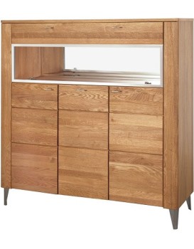 Vitrína s barem Latina 48 z masivu 126 cm dub medový