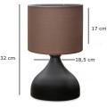 Stolní lampa Mija černá/hnědá