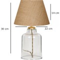 Stolní lampa Glastor krémová