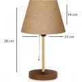 Stolní lampa Wena krémová/zlatá/hnědá