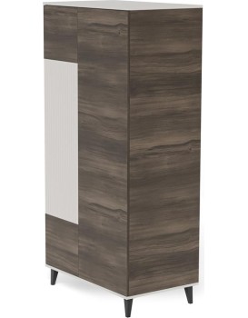 Šatní skříň Random 90 cm kašmír/ořech