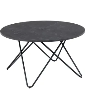 Konferenční stolek Wyre 80 cm černý mramor