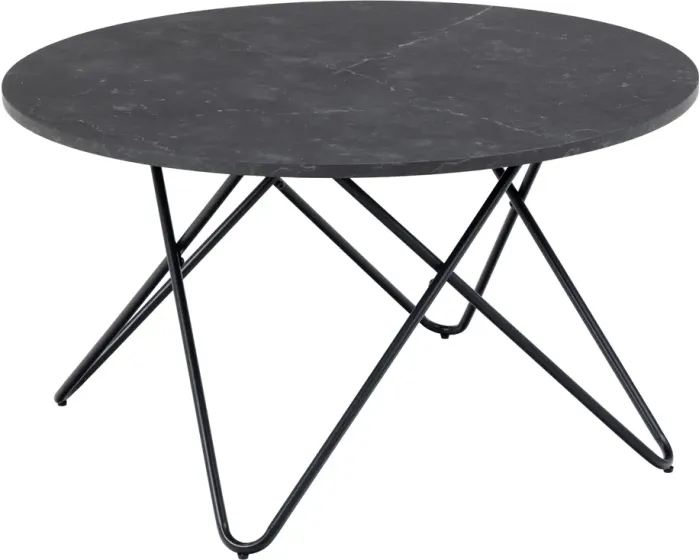 Konferenční stolek Wyre 80 cm černý mramor