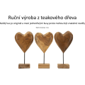 Dřevěná dekorace Dobu 37 cm hnědá