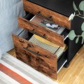 Pojízdný kancelářský kontejner Vasagle Dovi 57,5 cm hnědý/černý