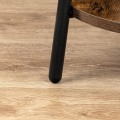 Kulatý odkládací stolek Vasagle Leky 40 cm s nabíjecí stanicí hnědý/černý