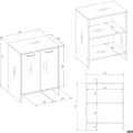 Skříňka pod umyvadlo s deskou Nina 60 cm kašmírová