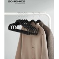 Sada 50 ks sametových ramínek Swivel černá