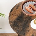 Kulatý barový stůl Vasagle Obri 55 cm hnědý/černý