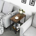 Odkládací stolek Houseland Loop hnědý/černý