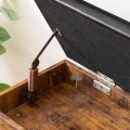 Botník s lavicí a úložným prostorem Vasagle Carmio 80 cm černý/hnědý