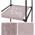 Textilní šatní skříň Apaka 150 cm světle růžová