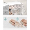Modulární botník Lux s 10 dvířky čirý/bílý
